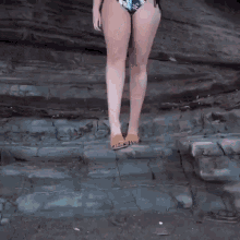 Bikini Model Sarah Harris Waterfall Holiday GIF