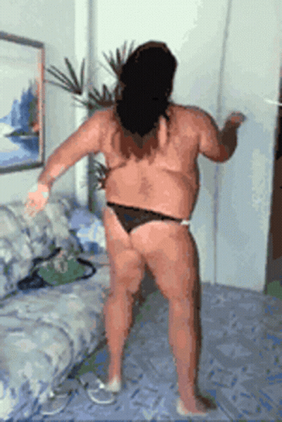 Bikini Woman Dancing Next To Man In Delray Beach GIF