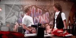 Bill And Ted Aggressive Air Guitar Noises GIF