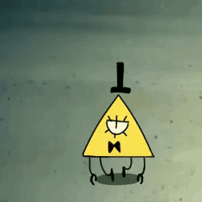 Bill Cipher From Gravity Falls With Top Hat GIF