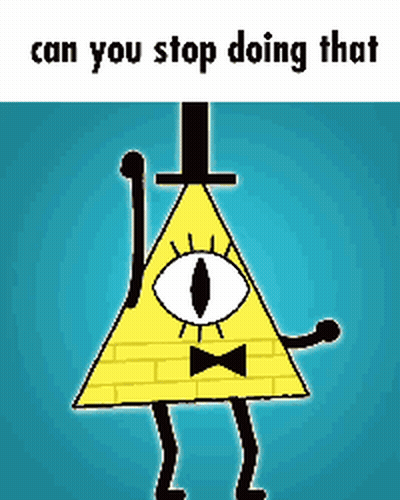 Bill Cipher Holding Sword And Bow Tie GIF