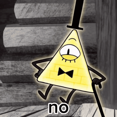 Bill Cipher Walking Down Stairs With Cane GIF