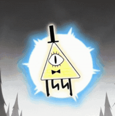 Bill Cipher With Eye And Sword GIF