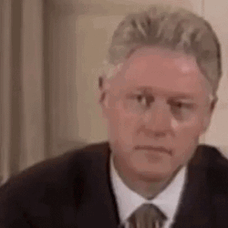Bill Clinton Eyes Blinking GIF