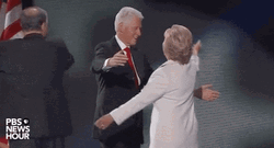 Bill Clinton Hug Hillary Hug  GIF