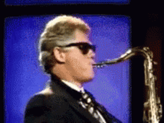 Bill Clinton Playing Saxophone GIF