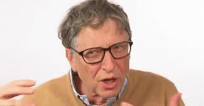 Bill Gates Funny Face In Glasses And Brown Sweater GIF