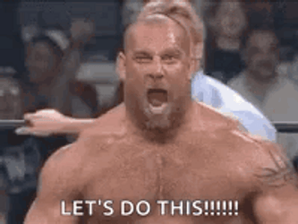 Bill Goldberg Screaming Let's Do This GIF