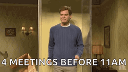 Bill Hader Dance After Meeting GIF