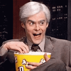 Bill Hader Popcorn Ready GIF