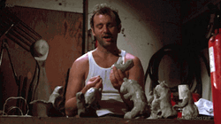 Bill Murray Doing Gopher Clay Mold In Caddyshack GIF