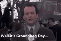 Bill Murray Reporting From Groundhog Day Celebration GIF