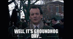 Bill Murray Well It's Groundhog Day GIF