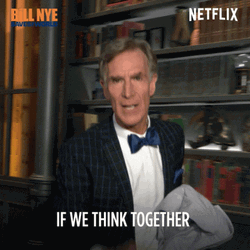 Bill Nye Think Together And Work Together GIF