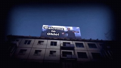 Billboard Welcoming People To Ohio GIF