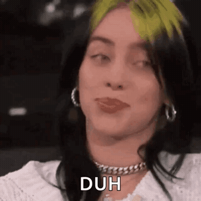 Billie Eilish Wearing Choker And Earrings GIF
