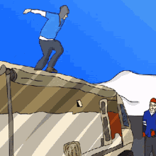 Bills Mafia Fan Jumping On A Table Animation GIF