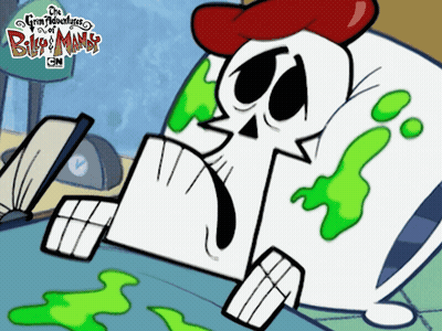 Billy And Mandy Sitting On Bed GIF