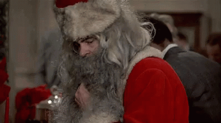 Billy Bob Thornton Drunk Santa In Party GIF