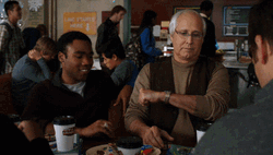 Billy Joel Donald Glover Chevy Chase Fist Bump GIF