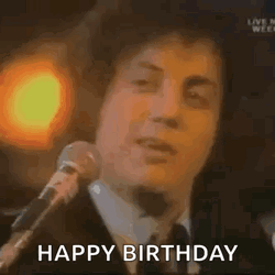 Billy Joel Mr Piano Man Happy Birthday GIF