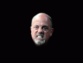 Billy Joel Puckered Face Moving Around GIF