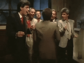 Billy Joel Pumped Up Group Singing GIF