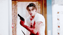 Billy Loomis Bloody Shirt And Gun GIF