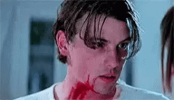 Billy Loomis Knife In Lips GIF