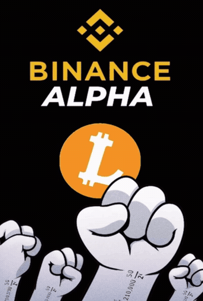 Binance Alpha Poster With Raised Fist GIF
