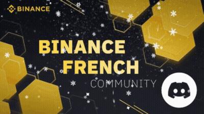 Binance French Community Poster With Discord Logo GIF