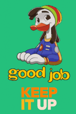 Bingo Drive Duck Keep Up The Great Work GIF