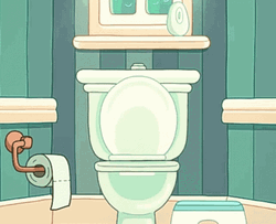 Bingo Heeler Bathroom GIF