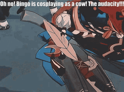 Bingo Is Cosplaying As Cow The Audacity  GIF