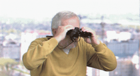 Binoculars Spying Old Man GIF