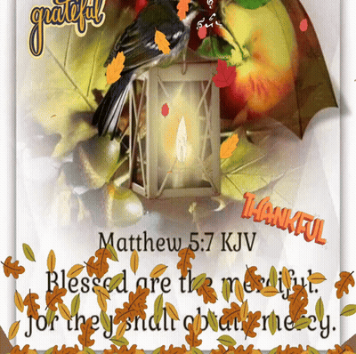 Bird And Lantern Matthew 5:7 KJV GIF