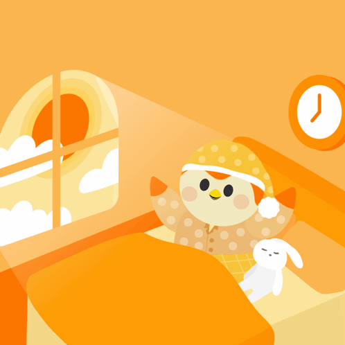 Bird And Rabbit Rise N Shine GIF