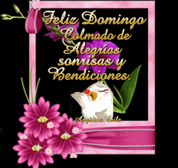 Bird Blowing Kisses Feliz Domingo Text Art GIF