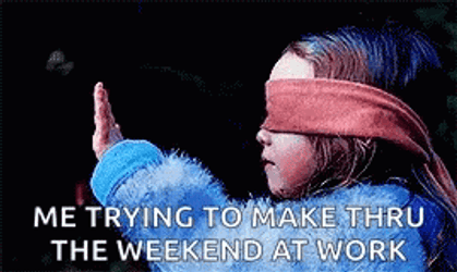 Bird Box Blind Fold Kid Trying To Make GIF