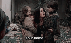 Bird Box Sandra Asking Your Name GIF