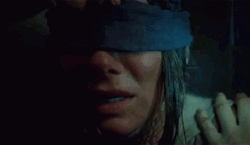 Bird Box Sandra Bullock Open Blind Fold  GIF