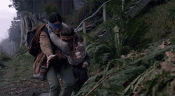 Bird Box Searching Blind Folded GIF