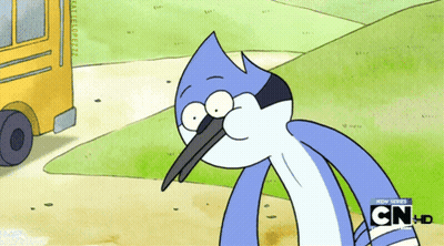 Bird Cartoon With School Bus GIF