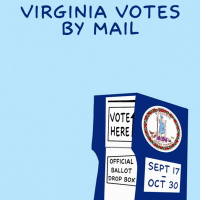 Bird Flying Over Ballot Box Virginia Votes By Mail GIF