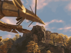 Bird Flying With Monster GIF