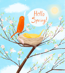 Bird Hello Spring