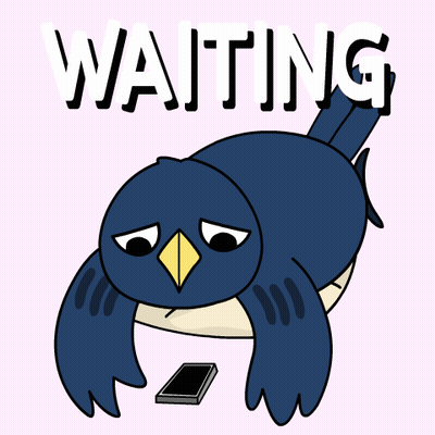 Bird Laying On Ground Saying Waiting GIF