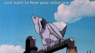 Bird On Pipe Saying I Just Want To Hear Your Voice One More Time GIF