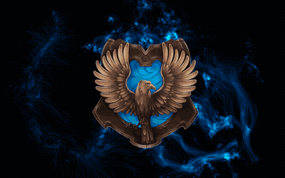 Bird On Shield With Blue Flames GIF