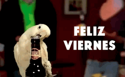 Bird Opening Beer Feliz Viernes GIF